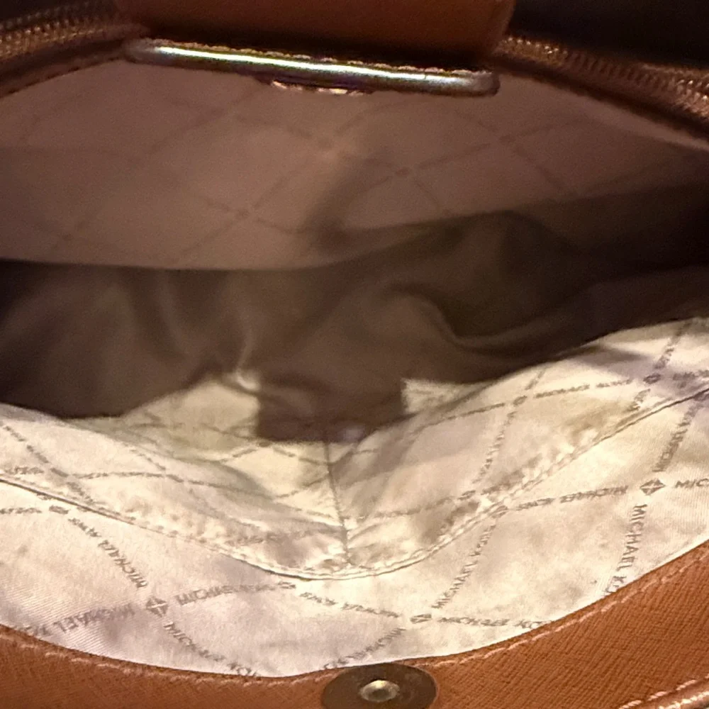 Michael Kors Tan Shoulder Bag with Gold Accents